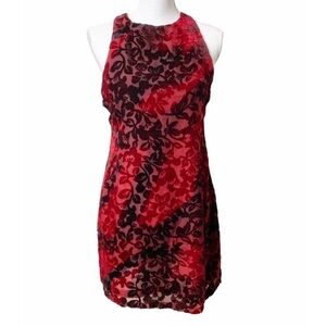 Anthropologie Somedays Lovin Dress Crushed Velvet Mini Valentine Dress Medium